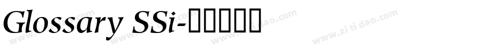 Glossary SSi字体转换